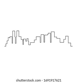 Modern City skyline . city silhouette. vector illustration in flat design