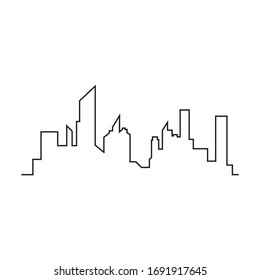 Modern City skyline . city silhouette. vector illustration in flat design