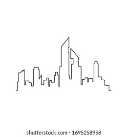 Modern City skyline . city silhouette. vector illustration in flat design