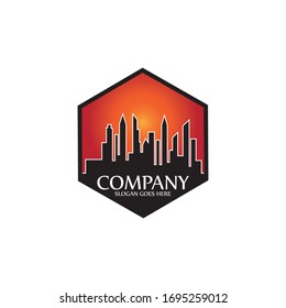 Modern City skyline . city silhouette. vector illustration in flat design