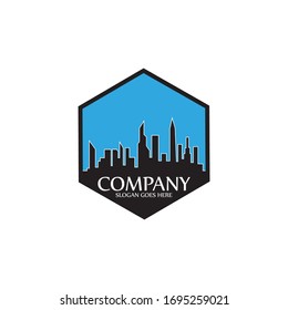 Modern City skyline . city silhouette. vector illustration in flat design