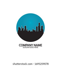 Modern City skyline . city silhouette. vector illustration in flat design