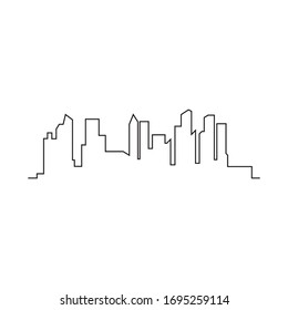Modern City skyline . city silhouette. vector illustration in flat design