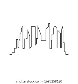 Modern City skyline . city silhouette. vector illustration in flat design