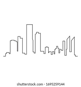 Modern City skyline . city silhouette. vector illustration in flat design