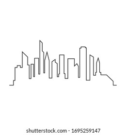 Modern City skyline . city silhouette. vector illustration in flat design