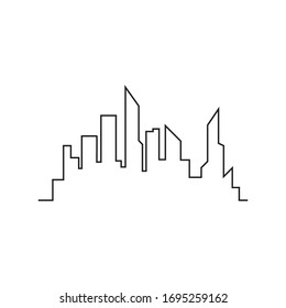 Modern City skyline . city silhouette. vector illustration in flat design