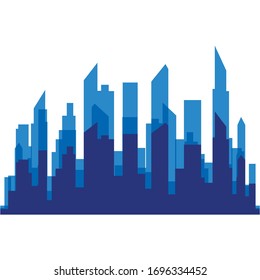 Modern City skyline . city silhouette. vector illustration in flat design
