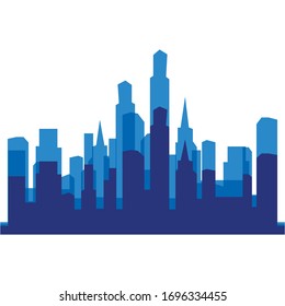 Modern City skyline . city silhouette. vector illustration in flat design