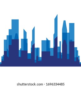 Modern City skyline . city silhouette. vector illustration in flat design
