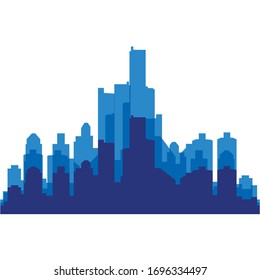 Modern City skyline . city silhouette. vector illustration in flat design
