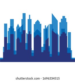 Modern City skyline . city silhouette. vector illustration in flat design