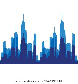 Modern City skyline . city silhouette. vector illustration in flat design