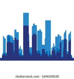 Modern City skyline . city silhouette. vector illustration in flat design