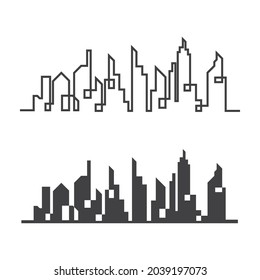 Modern City skyline . city silhouette. vector illustration in flat design