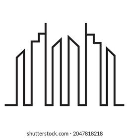 Modern City skyline . city silhouette. vector illustration in flat design