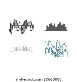 Modern City skyline . city silhouette. vector illustration in flat design