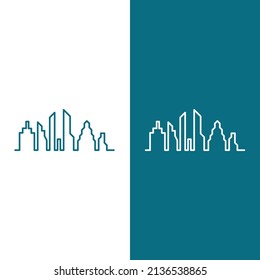 Modern City skyline . city silhouette. vector illustration in flat design