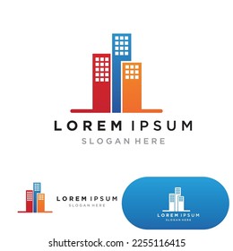 Modern City skyline . city silhouette. vector illustration in flat design 