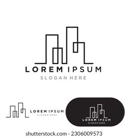 Modern City skyline . city silhouette. vector illustration in flat design 