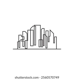 Modern City skyline, city silhouette, vector illustration in flat design