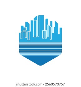 Modern City skyline, city silhouette, vector illustration in flat design