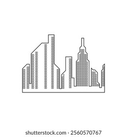 Modern City skyline, city silhouette, vector illustration in flat design