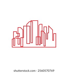 Modern City skyline, city silhouette, vector illustration in flat design