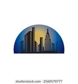 Modern City skyline, city silhouette, vector illustration in flat design