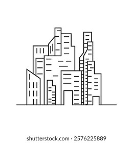 Modern City skyline . city silhouette. vector illustration in flat design