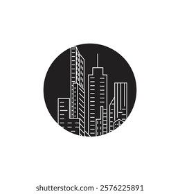 Modern City skyline . city silhouette. vector illustration in flat design