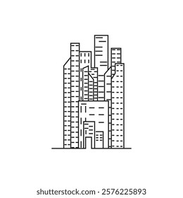 Modern City skyline . city silhouette. vector illustration in flat design