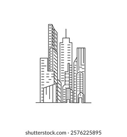 Modern City skyline . city silhouette. vector illustration in flat design