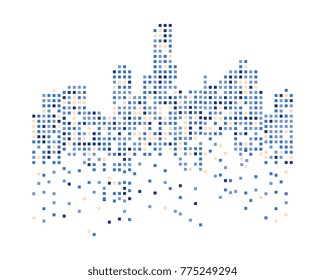 Modern City skyline . city silhouette. vector illustration in flat design