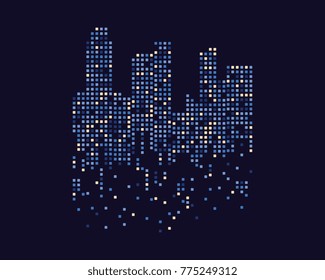 Modern City skyline . city silhouette. vector illustration in flat design
