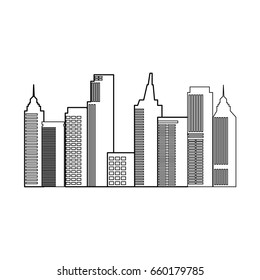 modern city skyline town towers building