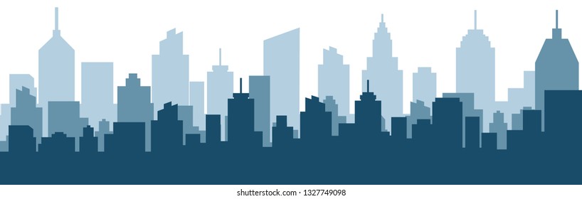 Modern City Skyline Vector Stock Vector (Royalty Free) 1377224234 ...