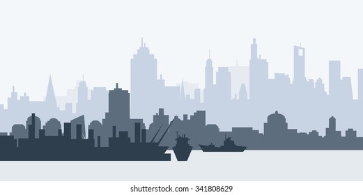 Modern City Skyline - Vector