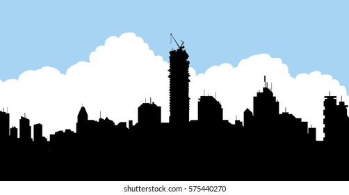 Modern City Skyline - Vector