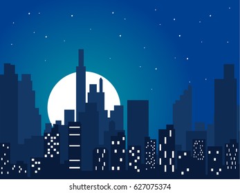 Modern City Skyline - Vector