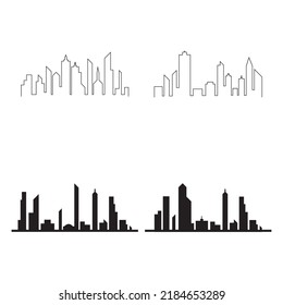 Modern City skyline vector icon background