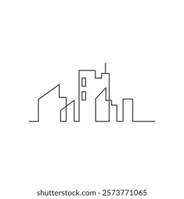 Modern City skyline vector icon illustration  