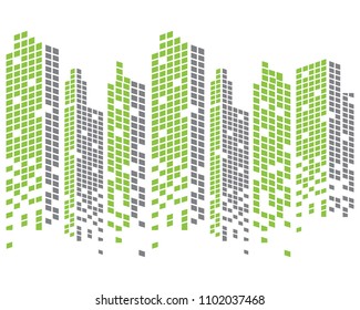 Modern City skyline . city vector illustration in flat design