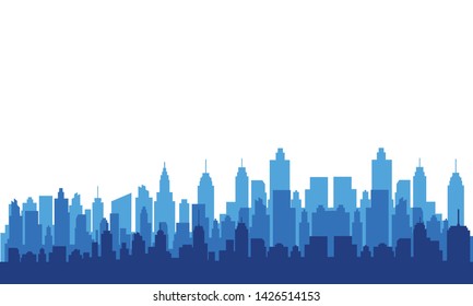 Modern City Skyline Vector Illustration Stock Vector (Royalty Free ...