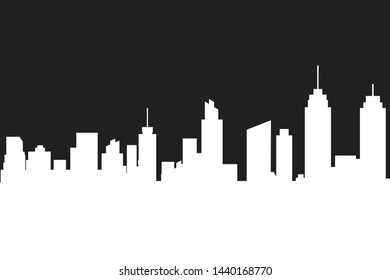 Modern City Skyline Vector Illustration Stock Vector (Royalty Free ...