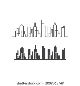 Modern City skyline vector illustration in flat design