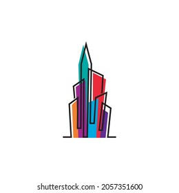 Modern City skyline vector illustration in flat design