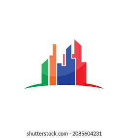 Modern City skyline vector illustration in flat design