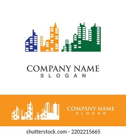 Modern city skyline vector illustration in flat design