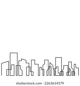 Modern City skyline vector illustration in flat design